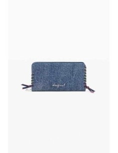 Monedero desigual mediano denim corazón