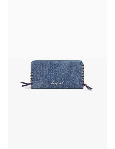 Monedero desigual mediano denim corazón