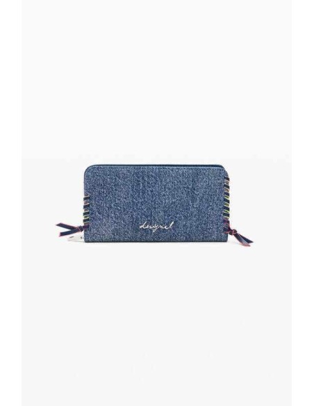 Monedero desigual mediano denim corazón