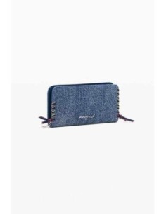 Monedero desigual mediano denim corazón 2