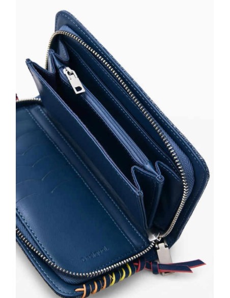 Monedero desigual mediano denim corazón