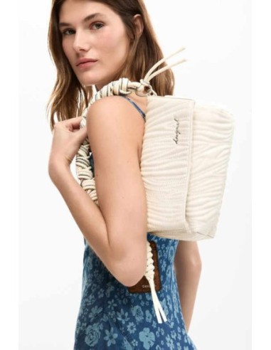 Bolso desigual grabados crudo
