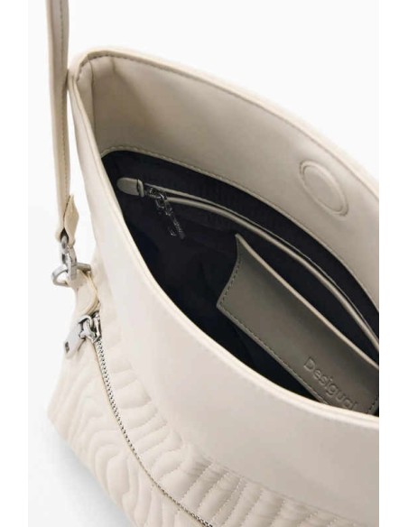 Bolso desigual grabados crudo