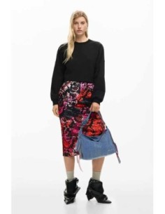 Bolso desigual grande denim corazón 2