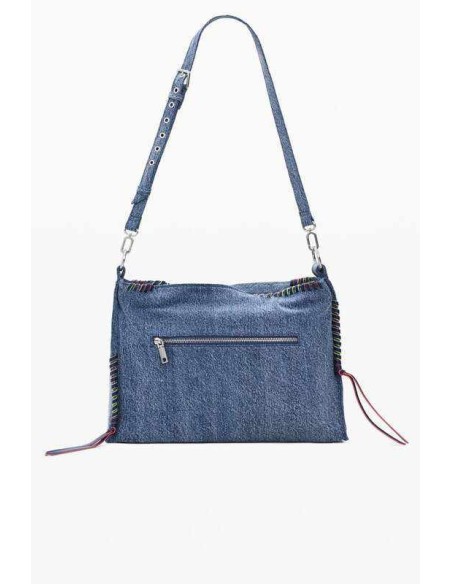Bolso desigual grande denim corazón