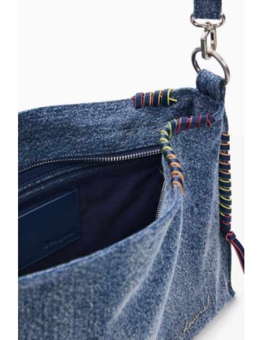 Bolso desigual grande denim corazón
