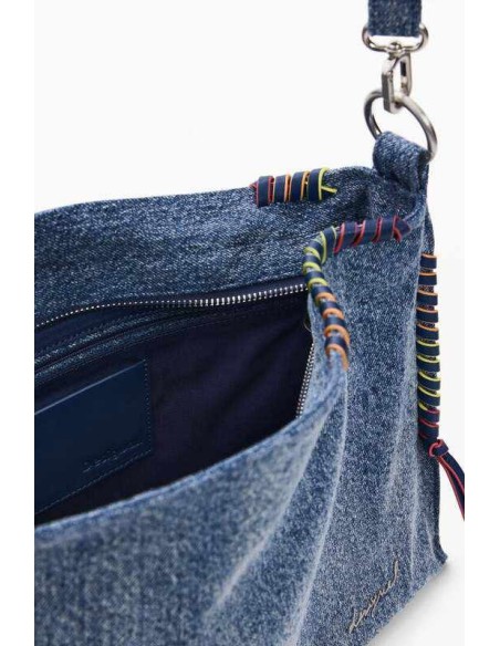 Bolso desigual grande denim corazón
