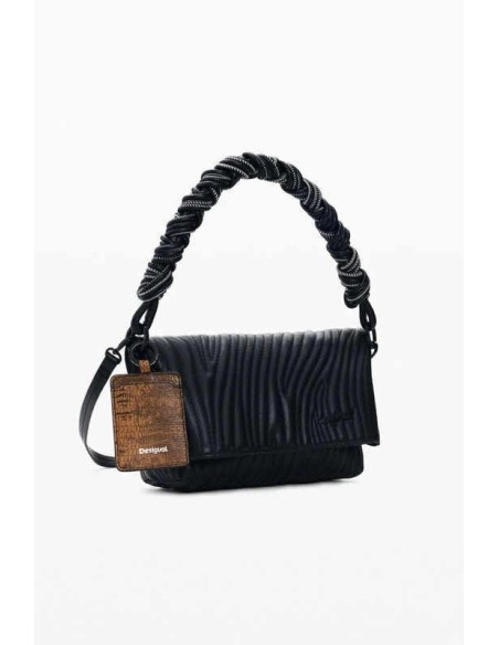 Bolso desigual grabados negro