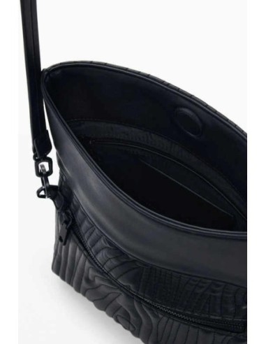 Bolso desigual grabados negro