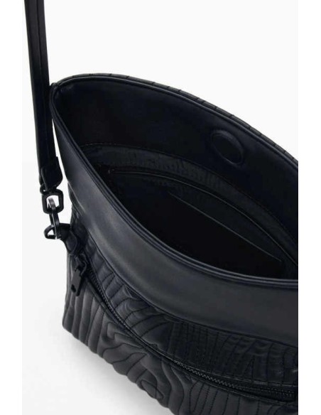 Bolso desigual grabados negro