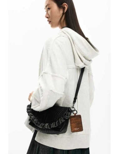 Bolso desigual grabados negro