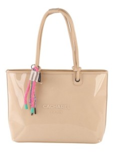 Bolso Shopper cacharel Vinilo Beig