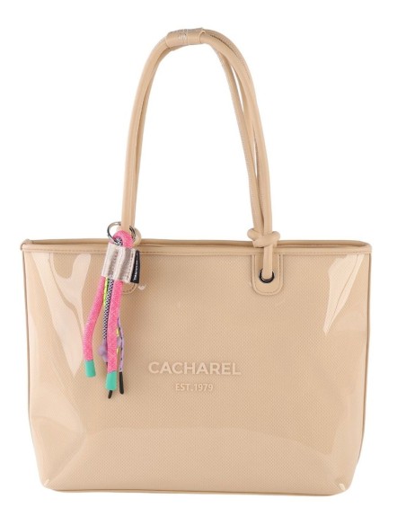 Bolso Shopper cacharel Vinilo Beig