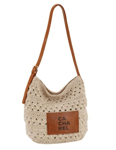 Bolso bandolera Cacharel crochet cuero