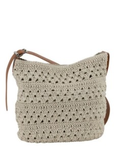 Bolso bandolera Cacharel crochet cuero 2