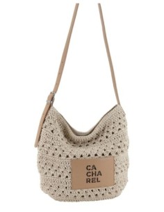 Bolso bandolera Cacharel crochet beig