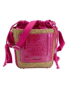 Bolso bandolera Cacharel rafia Fucsia
