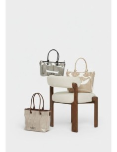 Bolso shopper lona-vinilo Noco marrón 2