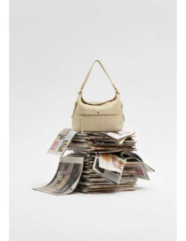 Bolso hobo piel vegana cremalleras Noco Negro
