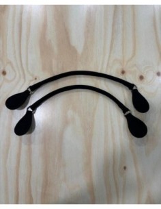 Asa corta tubular modular  O bag negra nobuck