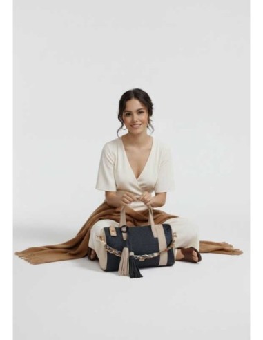 Bolso Bowling tricolor Noco Azul