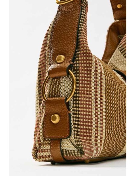 Bolso al hombro Guess Camden multi marrón