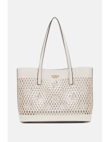 Bolso Guess Letty Shopper Crema