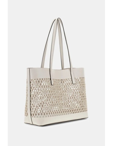 Bolso Guess Letty Shopper Crema
