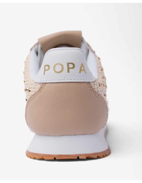 Zapatilla Kira Tachas Beige Popa