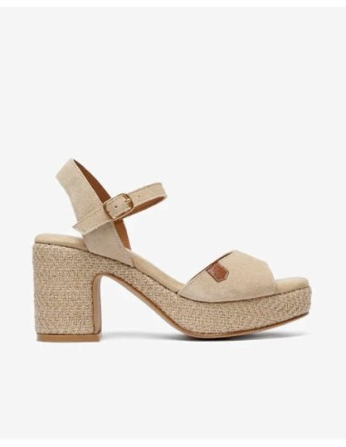 Sandalia Daira Serraje Beige Popa