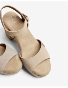Sandalia Daira Serraje Beige Popa 2