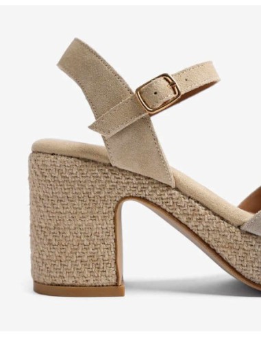 Sandalia Daira Serraje Beige Popa