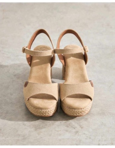 Sandalia Daira Serraje Beige Popa