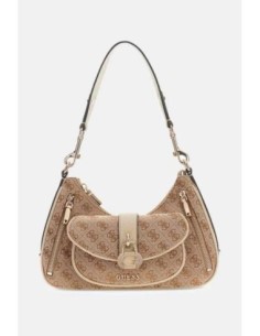 Bolso al hombro Jessa Guess Beige multi