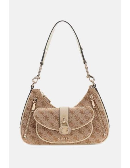 Bolso al hombro Jessa Guess Beige multi