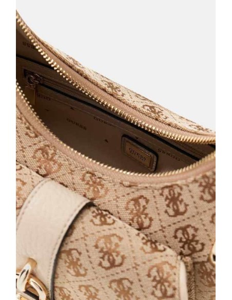 Bolso al hombro Jessa Guess Beige multi