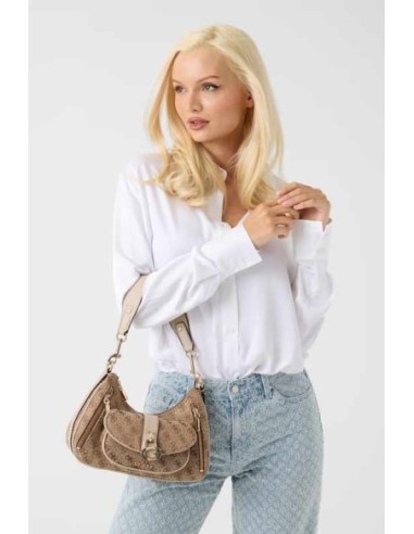 Bolso al hombro Jessa Guess Beige multi