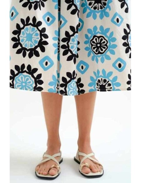 Falda midi con estampado Waterfall Compañia Fantástica