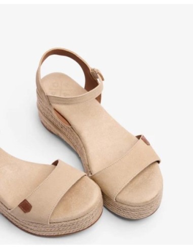 Cuña Meri Serraje Beige Popa