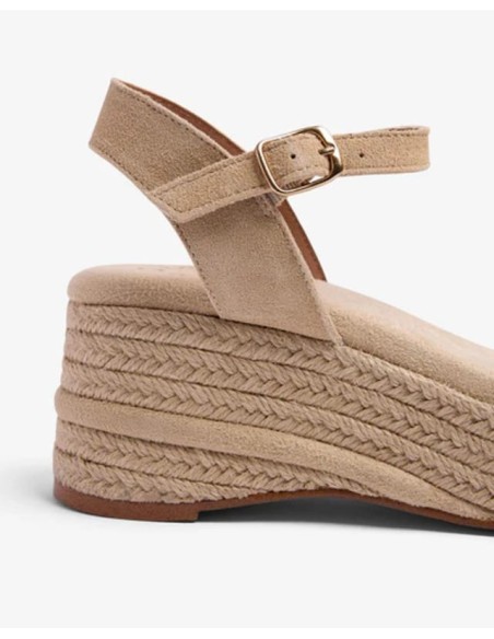 Cuña Meri Serraje Beige Popa
