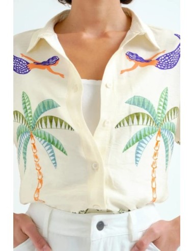 Camisa con estampado Palm & Mermaid Compañia Fantástica
