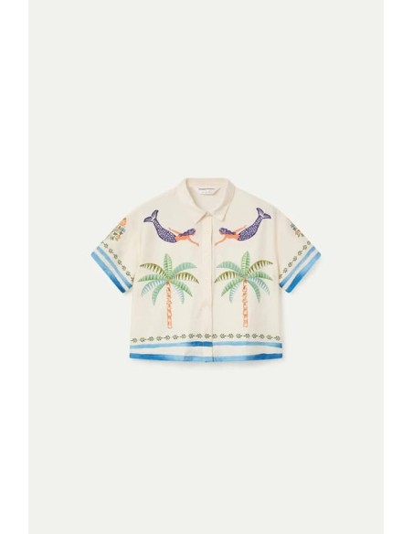 Camisa con estampado Palm & Mermaid Compañia Fantástica