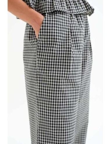 Pantalón cuadros vichy negro Compañia Fantástica