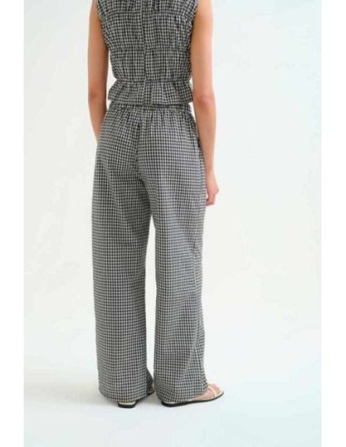 Pantalón cuadros vichy negro Compañia Fantástica
