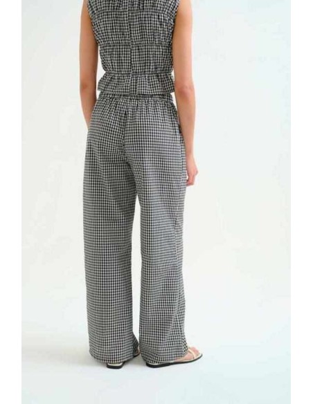 Pantalón cuadros vichy negro Compañia Fantástica