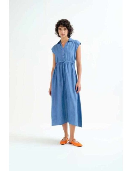 Vestido midi chambray azul claro Compañia Fantástica