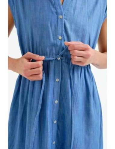 Vestido midi chambray azul claro Compañia Fantástica