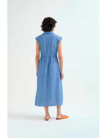Vestido midi chambray azul claro Compañia Fantástica