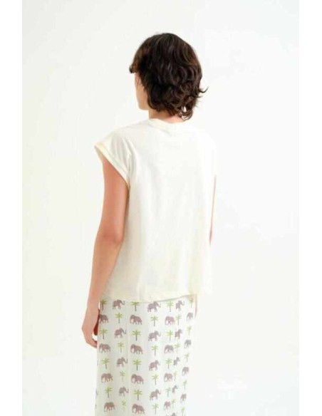 Camiseta con estampado Elefante y palmera Compañia Fantástica