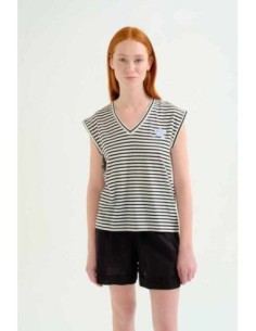 Camiseta rayas en negro y blanco Compañia Fantástica